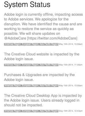 Adobe Creative Cloud Down