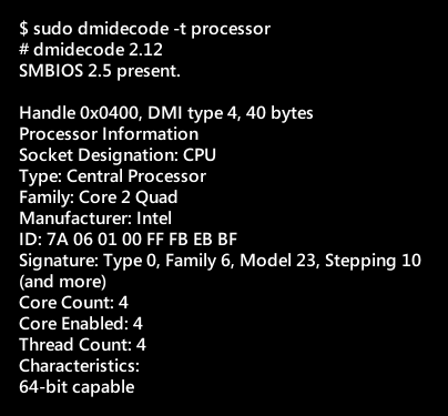 dmidecode command