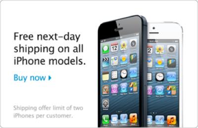 iPhone 5 Free Next Day Shipping