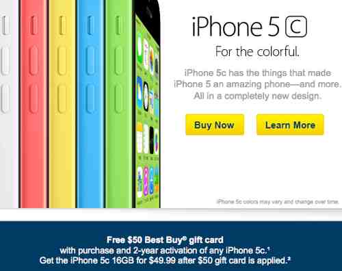 iPhone 5C goes on Discount at Best Buy