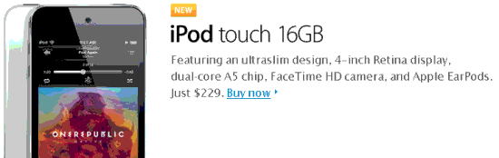 Bad Move - Apple Removes Rear Camera in Cheaper iPod Touch