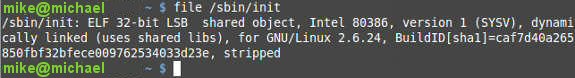Use file /sbin/init for Finding 32-bit or 64-bit Linux OS