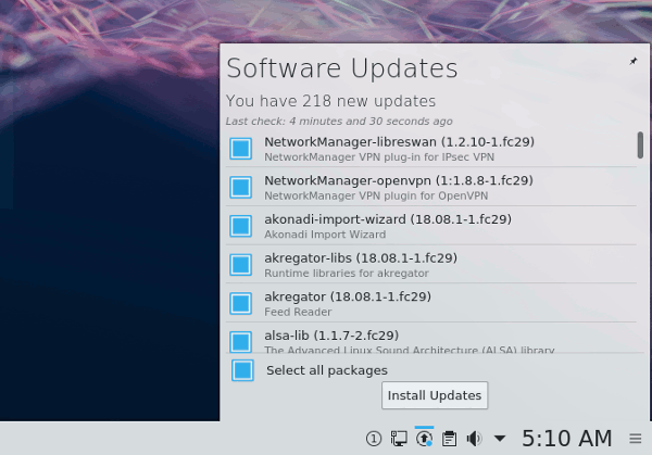 Fedora 29 Software Updates