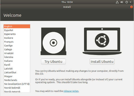 Ubuntu 18.04 Installation Steps